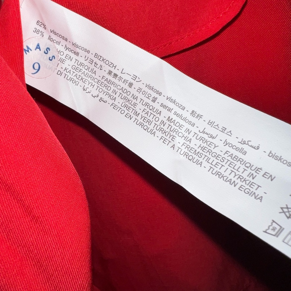 𝐙𝐀𝐑𝐀 | RED LONG SLEEVE TOP - Picture 9 of 10